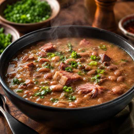 Caldo de feijão em destaque