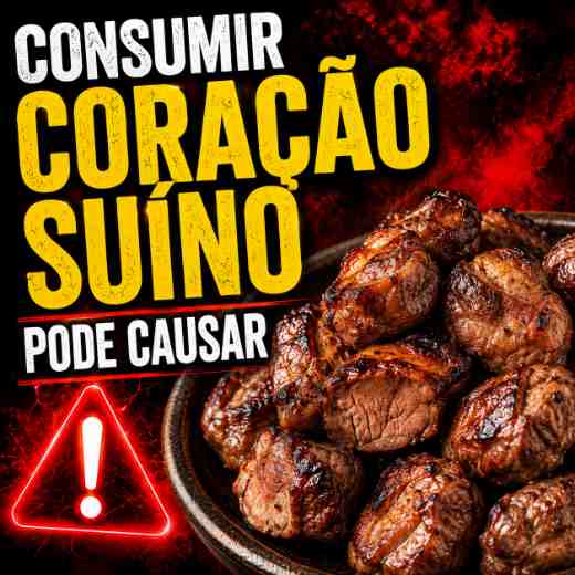 Coração suíno em destaque