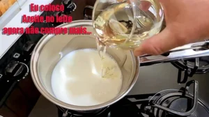 Coloco azeite no leite! Não compro mais nos mercados! Receita fácil e rápida!