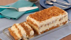 Pavê de amendoim com doce de leite cremoso
